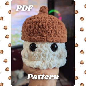Acorn Ghost Crochet PATTERN - Amigurumi Pattern