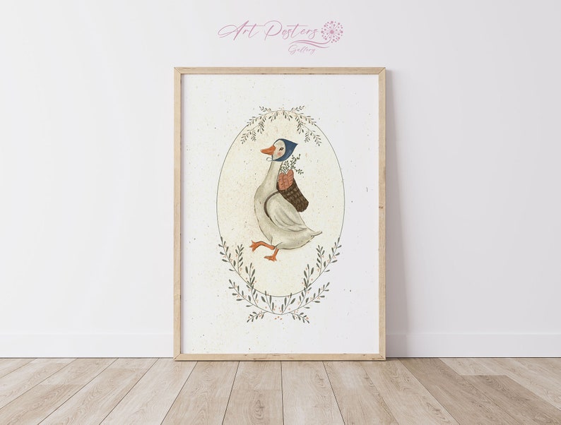 Duck Vintage Duck Wall Art,duck Painting Wildlife Nature Decor,bird