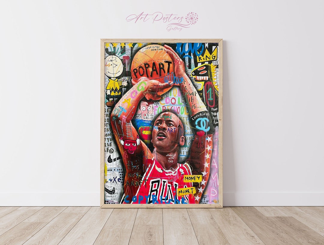 Jordan Graffiti Canvas Wall Art, Air Jordan Canvas Wall Art, Jordan