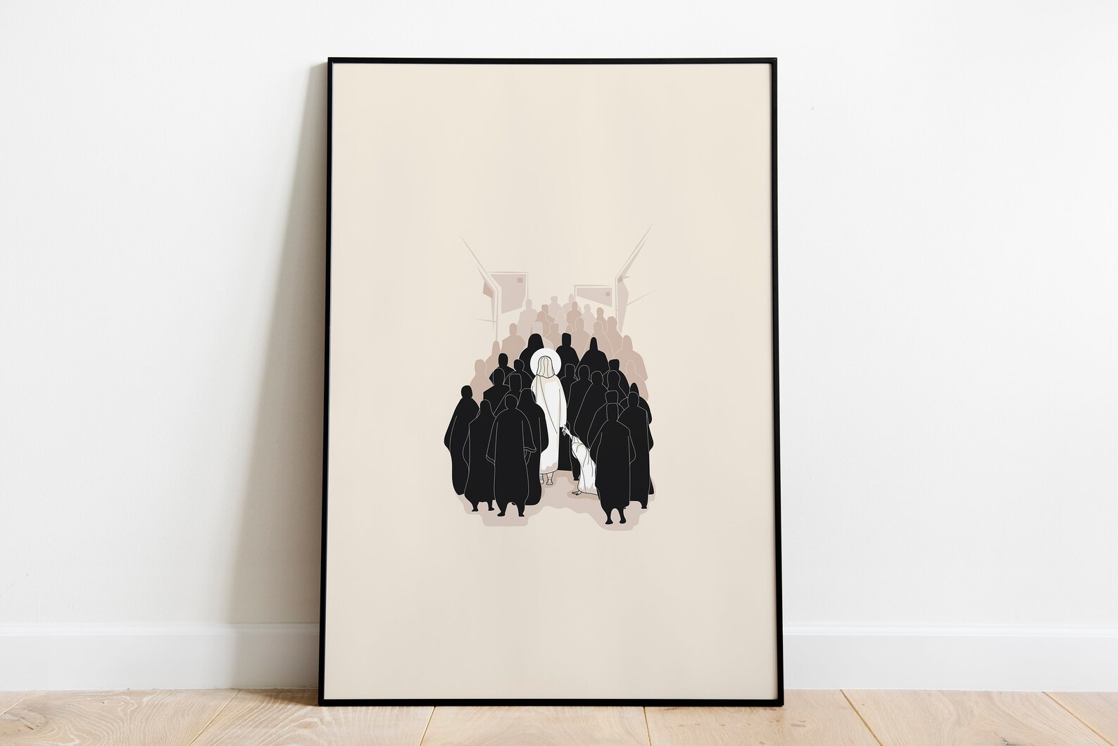 Jesus Heals Woman Christian Art Prints Modern Minimal Etsy