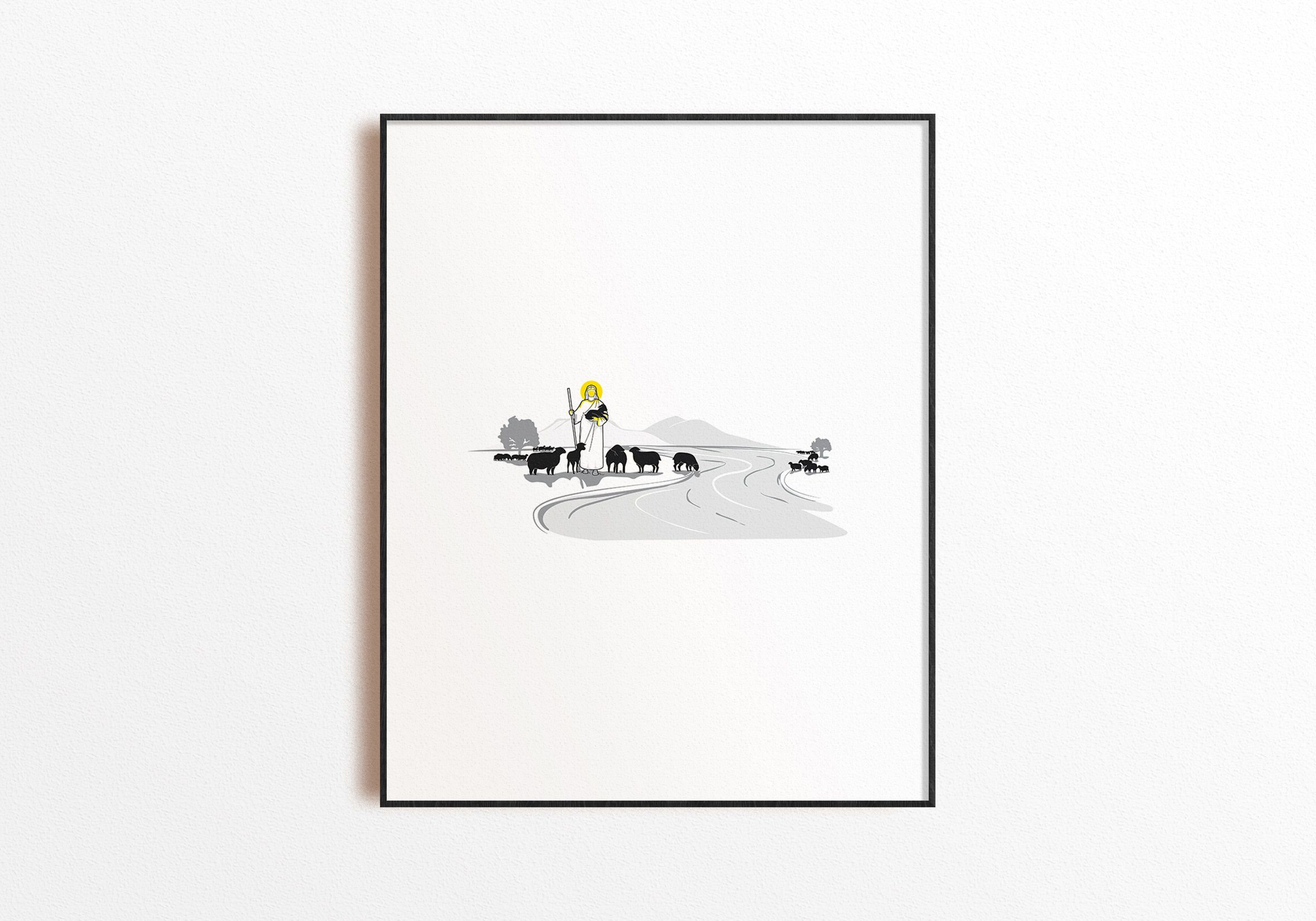 Psalm 23 the Lord is My Shepherd Christian Art Prints Modern - Etsy