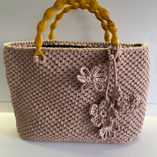 Handmade Knit Bag Etsy