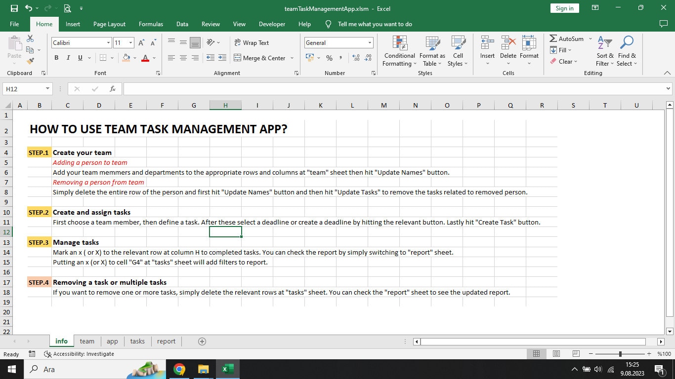 Excel VBA Team Task Management App - Etsy