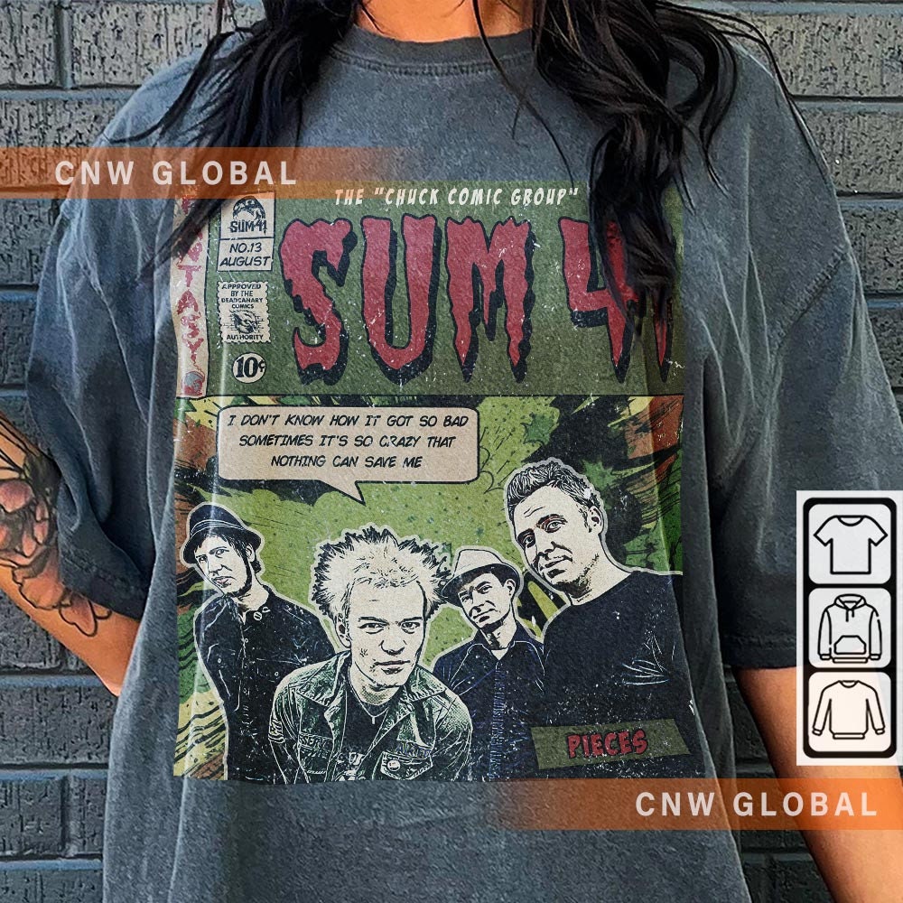 Sum 41 Comic Shirt Sweatshirt 90S Vintage Book Art Pieces 