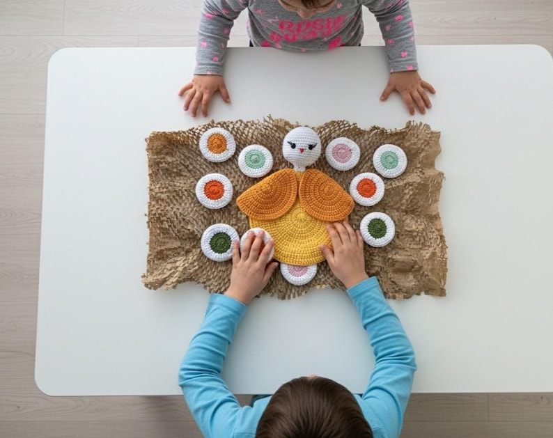Crochet Chicken Memory Game Pattern: Learning Colors Matching (PDF ...