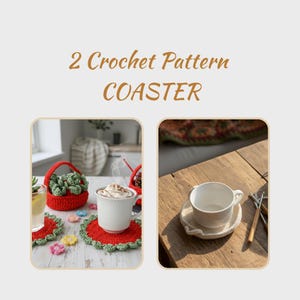 Crochet Coaster Pattern Bundle, Beginner-Friendly (PDF)