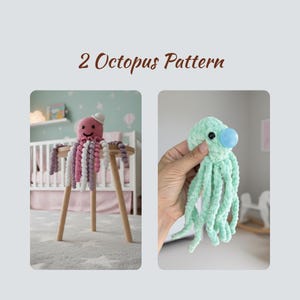 2 Oktopus-Musterpaket: Sress Blob Plüschtierchen (PDF-Häkelanleitung)