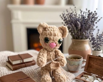 Crochet Mini Bear Pattern PDF, Amigurumi Teddy Bear Tutorial, Easy Beginner Crochet Pattern, Plush Small Bear Pattern, Digital Download