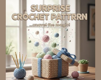 Överraskningspaket med virkmönster | 3 mystiska amigurumi i PDF-format (digital nedladdning)