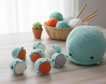 Crochet Whale Memory Game Pattern: Amigurumi Sea Animals (PDF Pattern)