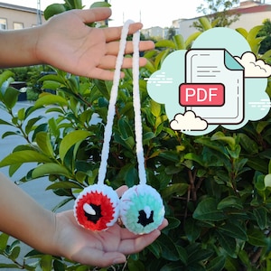 Halloween Car Hanging Crochet Pattern Bat Eye Pattern Halloween Crochet Pattern plush patterns