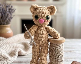 Mini Bär Häkelanleitung, PDF, Amigurumi Teddybär Anleitung, Einfache Häkelanleitung für Anfänger, Plüschtier Bär