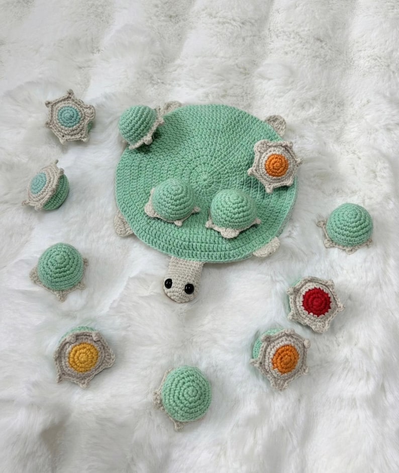 Turtle Memory Game Crochet Pattern Matching Game (PDF + Video Tutorial ...