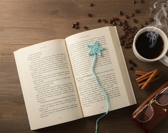 Patrón de crochet para marcapáginas de estrella: Decoración fácil para el hogar (patrón PDF)