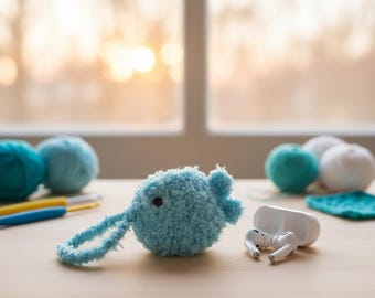 Fish Airpod Pouch Crochet Pattern: Amigurumi Earphone Case (PDF)