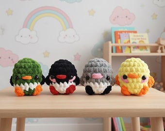 Crochet Birds Pattern: Penguin, Chick, Mallard (PDF)