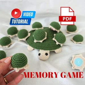 Crochet Turtle Memory Game Pattern Turtle Crochet Pattern Amigurumi Crochet Pattern Memory Game Crochet Pattern Memory Turtle Matching Game