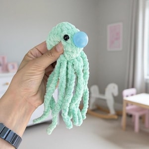 Patroon gehaakte octopus stressvlek: amigurumi-speelgoed (pdf-patroon)