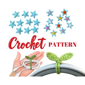 Crochet Star Memory Game & Leaf Cable Holder Pattern (PDF)