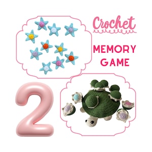 Crochet Turtle Star Memory Game Pattern Turtle Crochet Pattern Amigurumi Crochet Pattern Memory Game Memory Turtle Matching Game