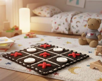 Tic Tac Toe Game Crochet Pattern: Plush XOX Memory Matching Game (PDF)