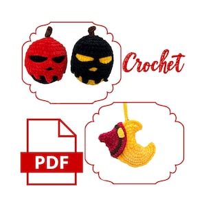 Moon & Poisoned Apple Amigurumi Crochet Pattern - No Sew (PDF)