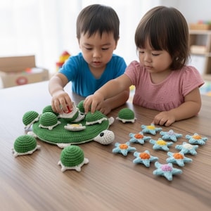 2 Memory-Spiel: Schildkröte und Stern, farblich passend (PDF)