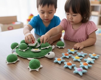 2 Memory Game: Turle and Star Matching Amigurumi Toy (PDF) + Bonus