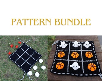 Tic Tac Toe Bundle Memory Game Crochet Pattern Crochet Memory Game Pattern Amigurumi Crochet Pattern Family Game Only PDF Pattern 2 in 1