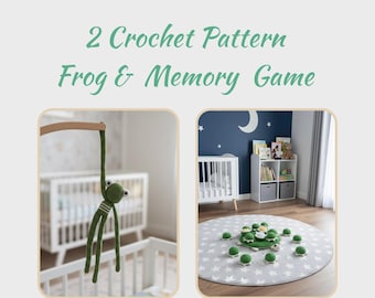 Crochet Turtle & Frog Pattern: Amigurumi Memory Game (PDF)