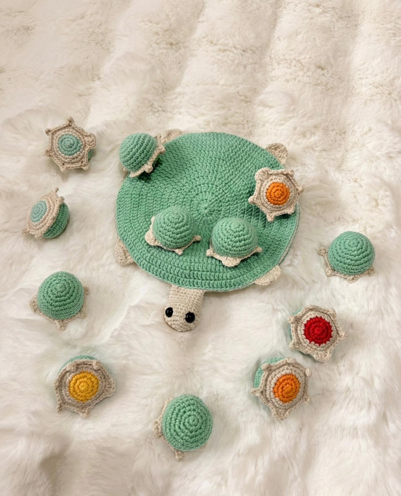 Turtle Memory Game Crochet Pattern Matching Game (PDF + Video Tutorial ...