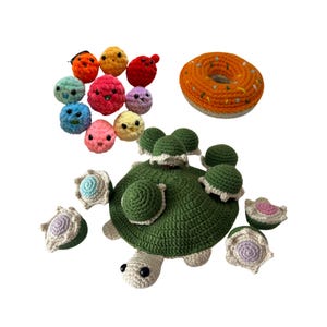 Crochet Donut Turtle Memory Game  Pattern Crochet Pattern Amigurumi Crochet Pattern matching game pattern Stress Blob Pattern Stress Baloon
