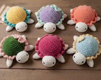 Amigurumipatroon gehaakt schildpad: knuffel (pdf-patroon)