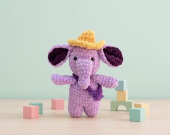 Elephant Amigurumi Crochet Pattern: Plush Toy (PDF)