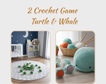 Crochet Turtle-Whale Memory Game Pattern (PDF)
