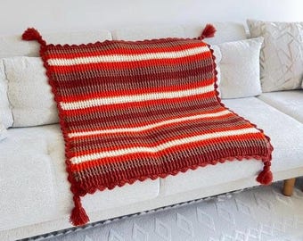 Häkelanleitung für eine einfache, moderne Kuscheldecke (PDF-Anleitung + Video-Tutorial) – Einsteigerfreundliche Decke für die Heimdekoration