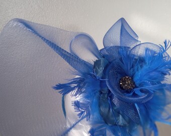 Royal blue fascinator