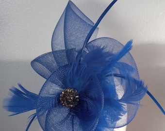 Royal blue fascinator