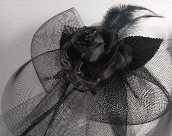 Black fascinator