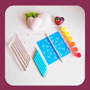 Zestaw narzędzi do malowania kropkami mandali DIY - ŚREDNI - Zestaw do malowania kropkami dla początkujących - Akcesoria do malowania mandali - Kreatywny zestaw upominkowy