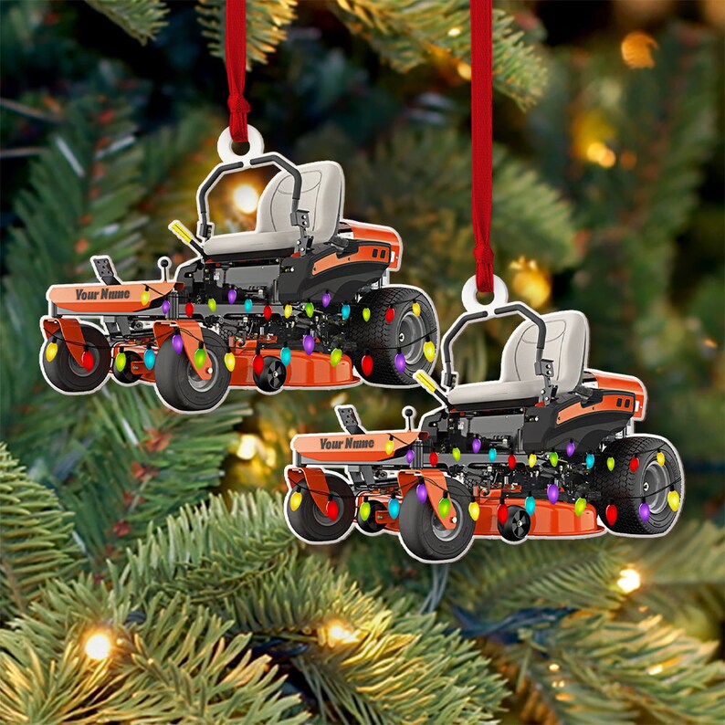 Lawn Mower Christmas Tree Ornament 