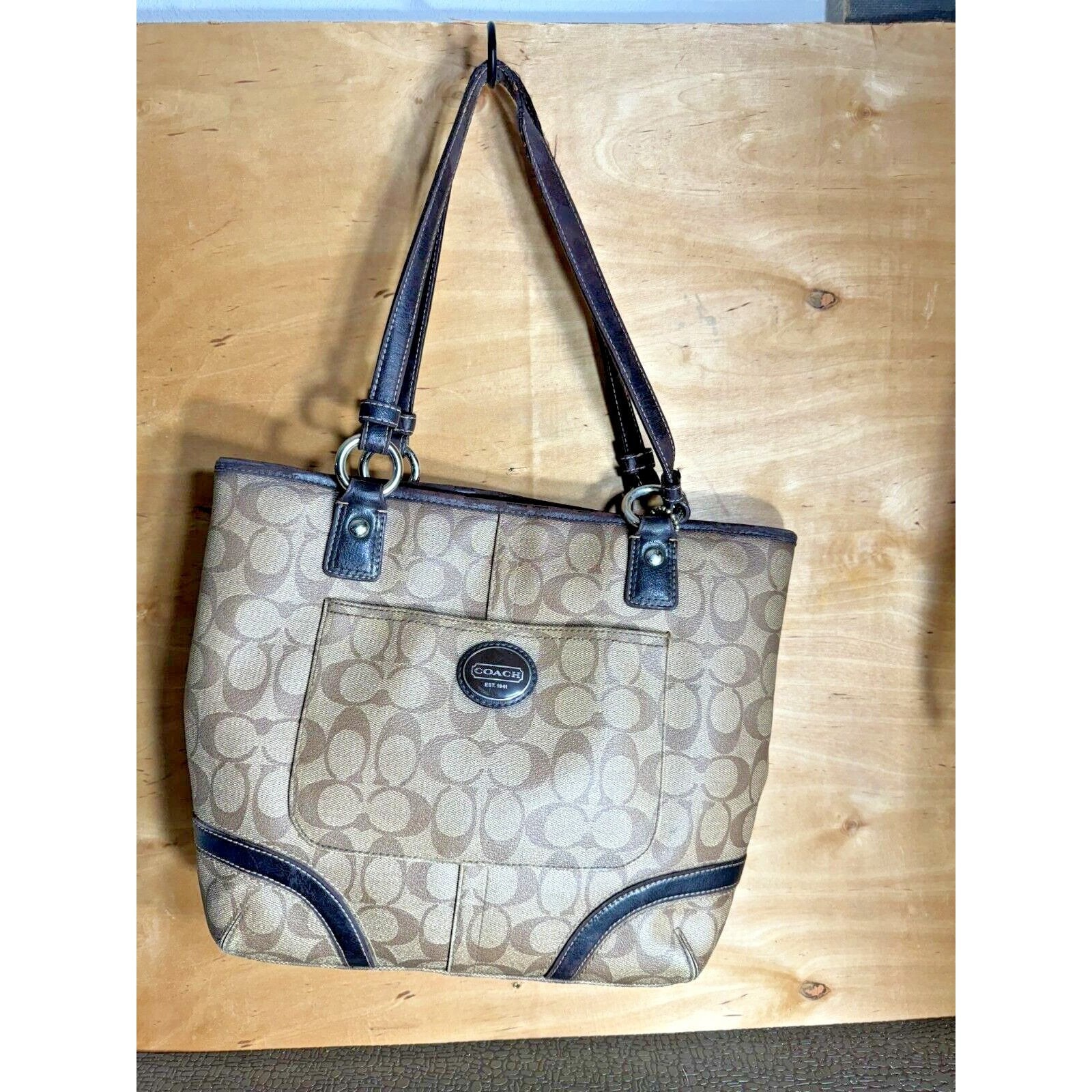 Signature Coach Heritage Peyton Brown Tote F18917 - Etsy