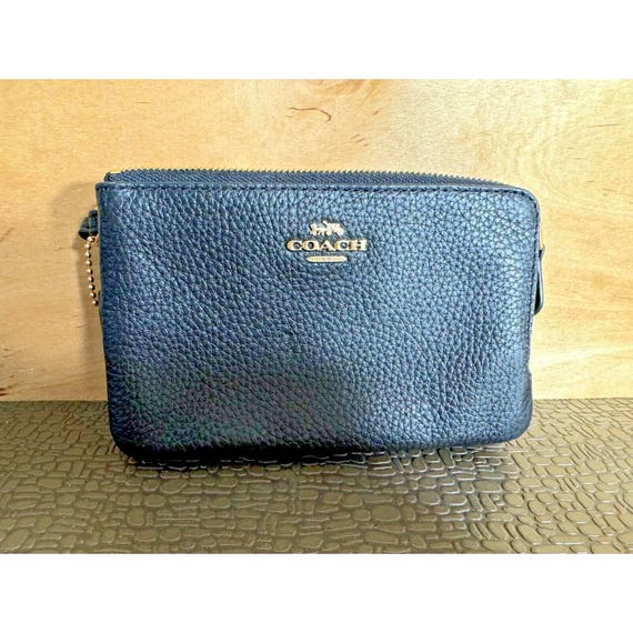 Coach Double Corner Zip Wristlet, Black