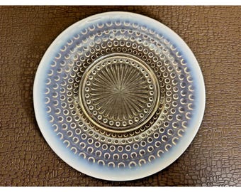 Anchor Hocking Moonstone Opalescent Hobnail Glass Salad/Dessert Plates