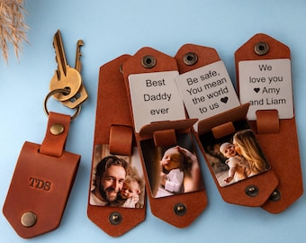 Christmas Gift for Dad - Personalized Keepsake Photo Keychain, Christmas Gift for Pops, Custom Gift for Christmas