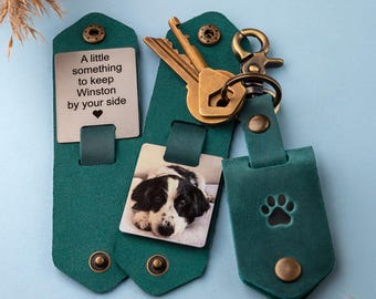 Dog Memorial Photo Keychain, Dog Loss Gift, Personalized Dog Remembrance, Dog Memorial Gift, Pet Memorial