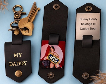 Boyfriend Keychain, Naughty, Gift for him, Personalized Keychain with Photo, Naughty Photo Gift, Custom Keychain for Him
