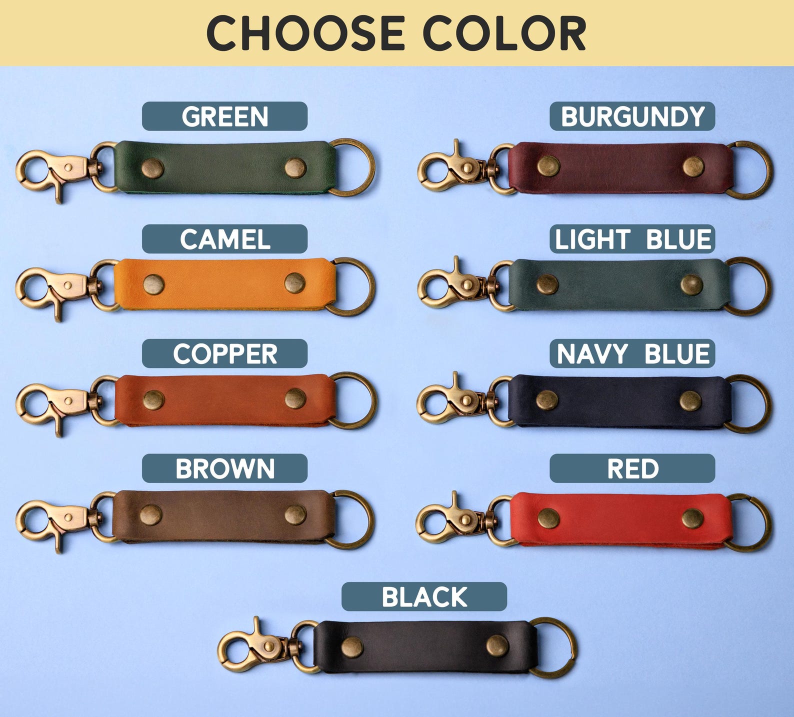Personalized Leather Key Fob Best Gift, Customized Keychain, Custom ...