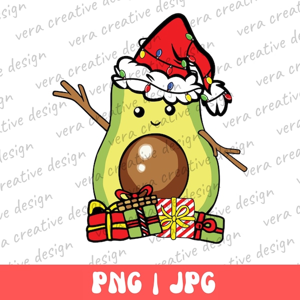 Avocado Ho Ho Christmas Png, Funny Avocado Png, Santa Avocado Png, Merry Christmas Png, Vegan Christmas Png, Avocado Png, Digital download