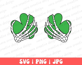 Funny St Patrick's Day Shirt Png, Skeleton Hands Svg Png, Funny St Patricks Gift,Shamrock Clover Shirt Png,Skeleton St.Patrick's Day Svg Png